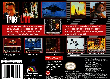 True Lies (USA) (Beta) box cover back